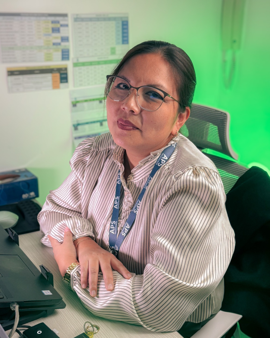 Cintya Quispe, jefa administrativa